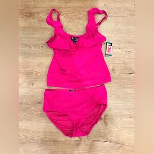 DKNY Bright Pink Swim Top